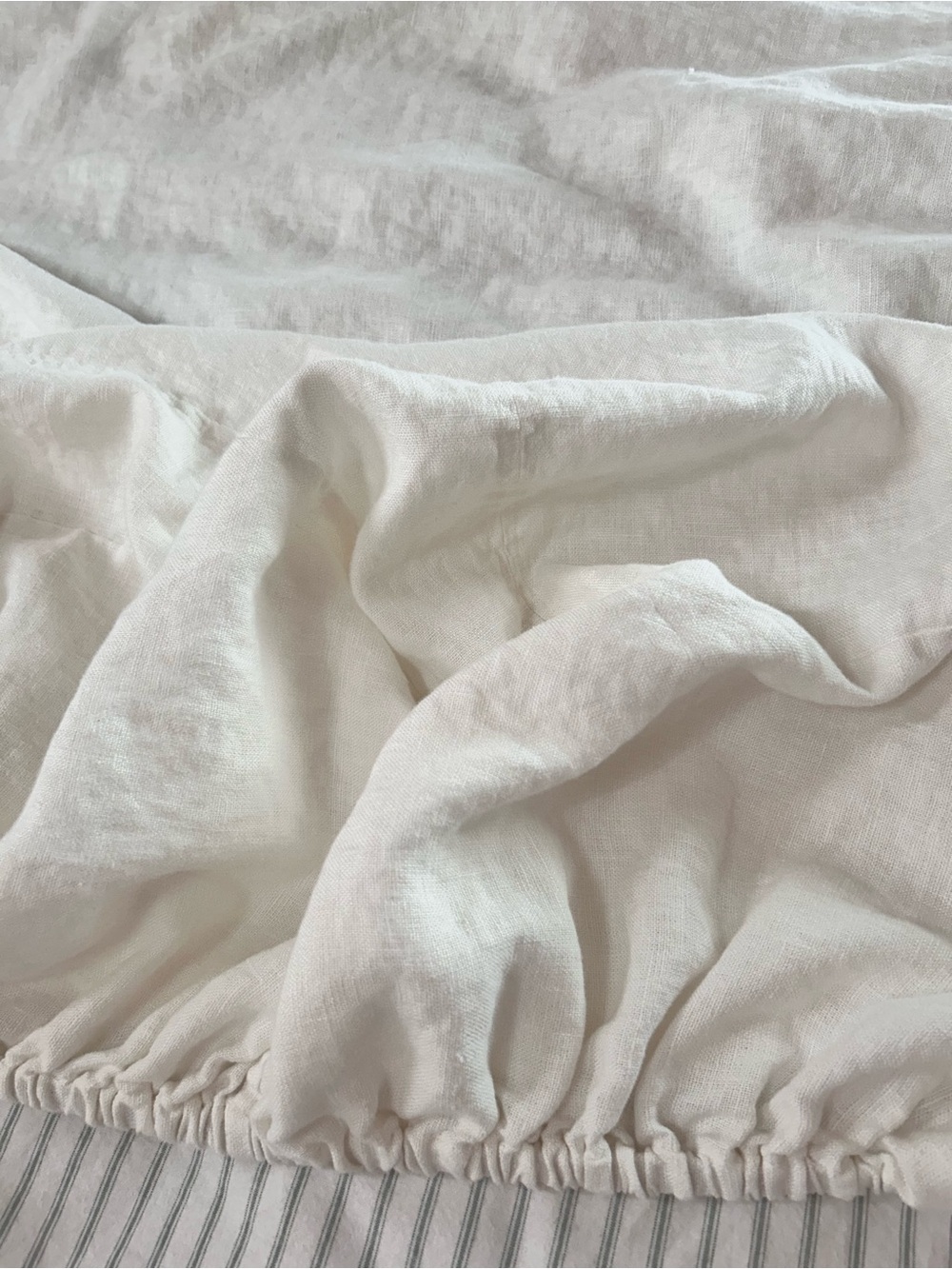 Rustic Natural Linen Box Spring Cover size Queen - Picture 3 of 13